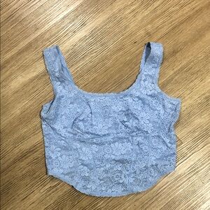 Victoria's Secret Pink Blue Lace Crop Cami XL